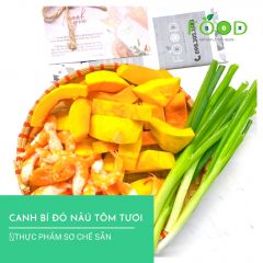 Món canh bí đỏ nấu tôm tươi vừa bổ dưỡng lại đẹp mắt ưa cái bụng.