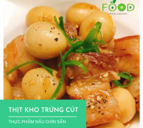 Thịt  ba chỉ kho món trứng cút thơm ngon 
