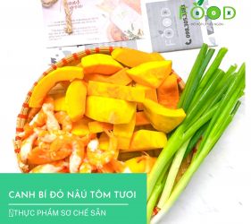 Món canh bí đỏ nấu tôm tươi vừa bổ dưỡng lại đẹp mắt ưa cái bụng.